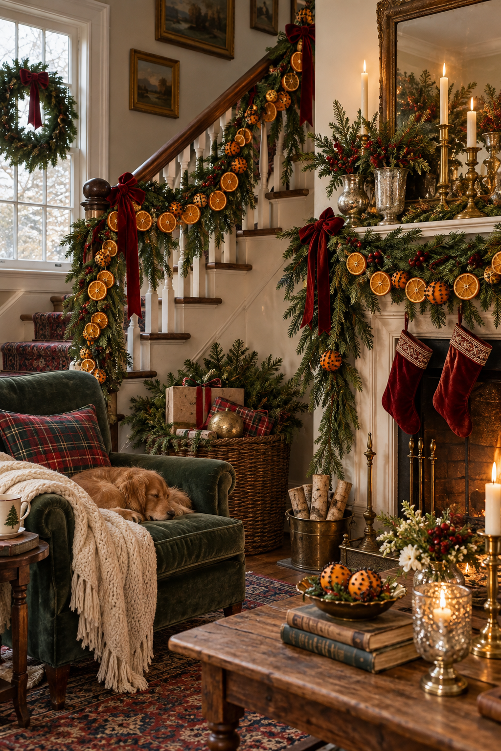 Decorate with Dried Orange and Clove Garlands