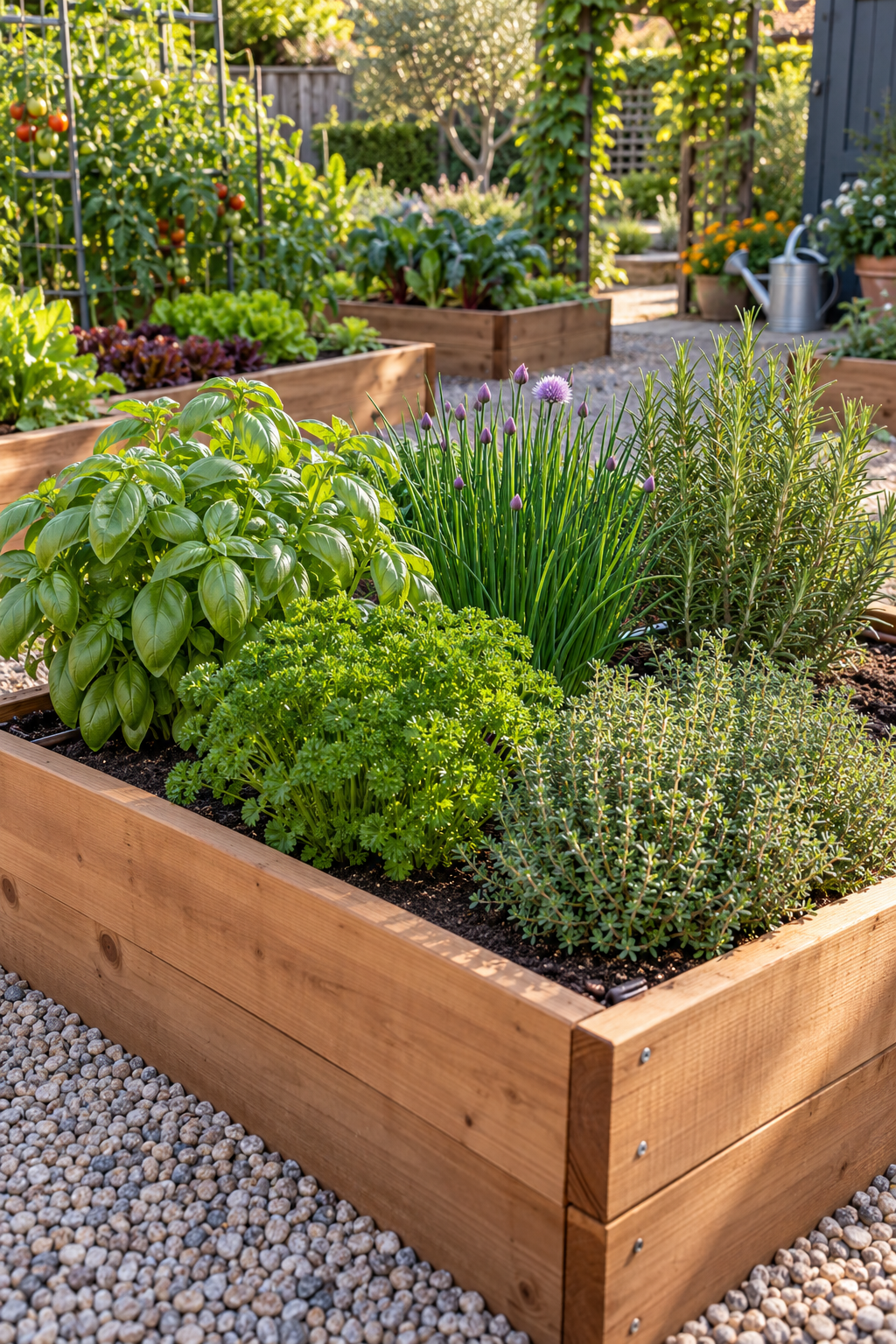 Create a Dedicated Culinary Herb Bed in a small backyard garden