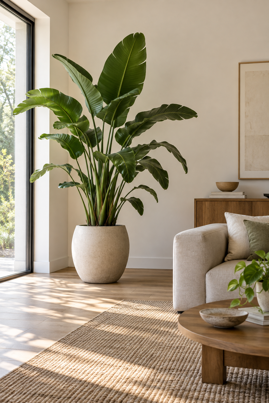 Choose One Large Plant for a Minimal Room