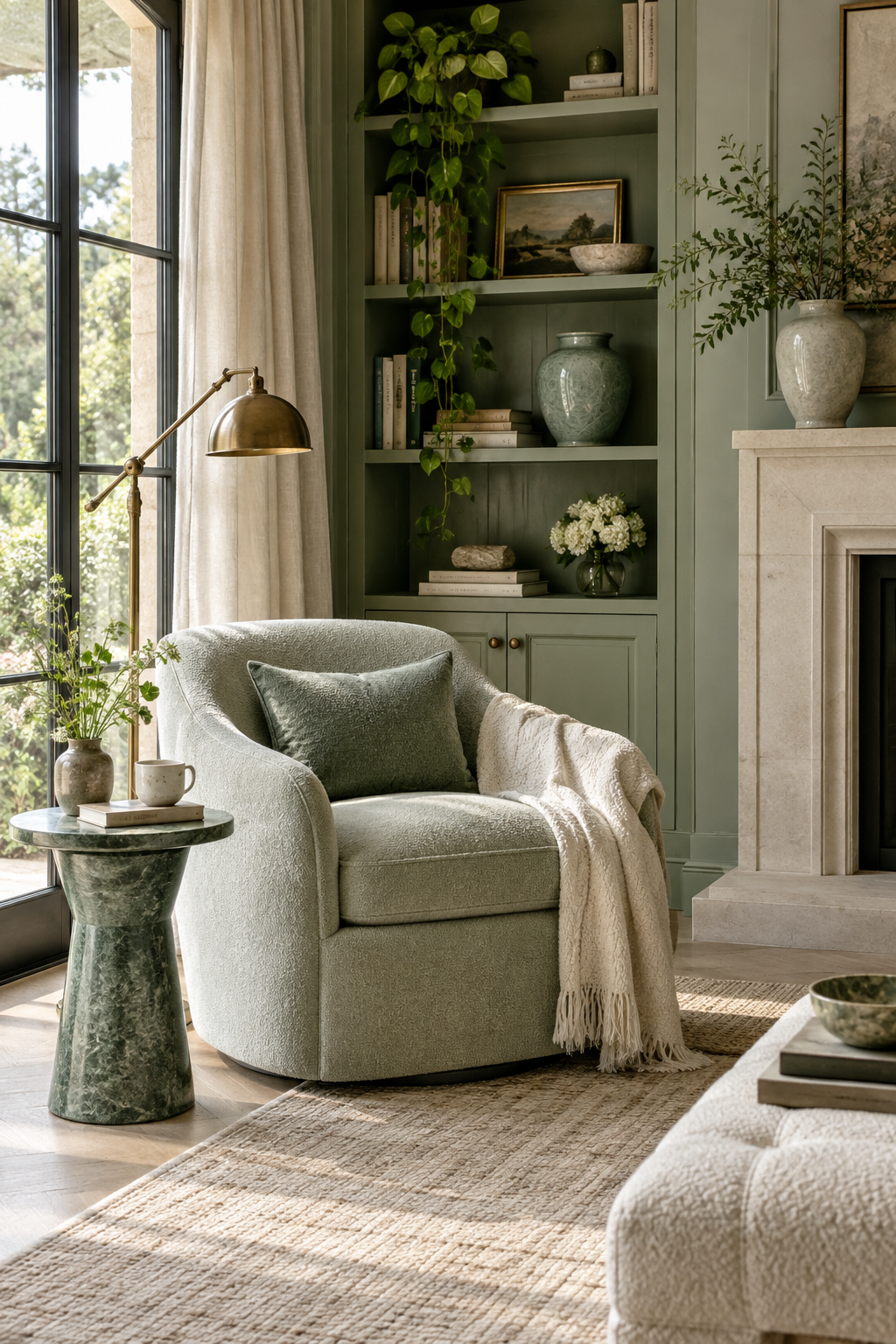 Jade Green set the tone in the entryway