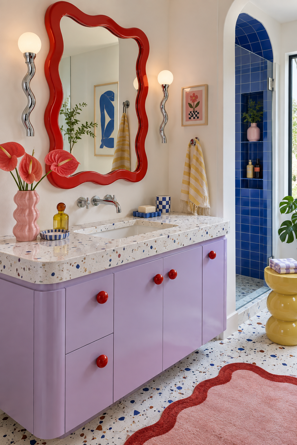 Lilac FunHaus bathroom