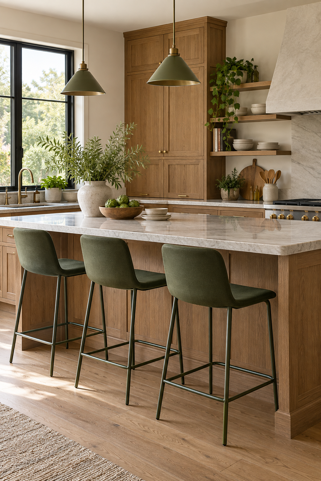 Choose Green Counter Stools