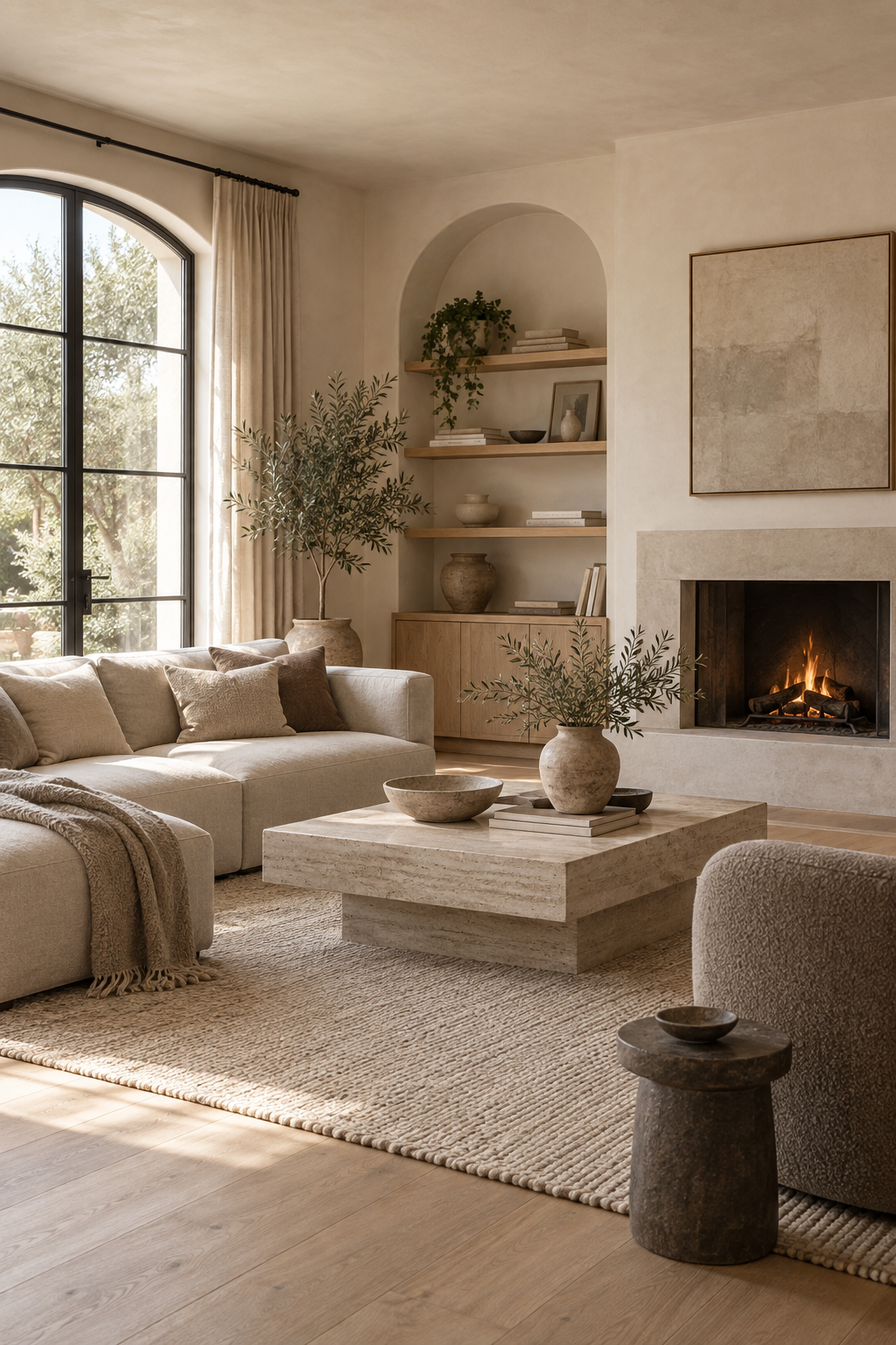 Use Soft Clay and Mushroom Accent Colors