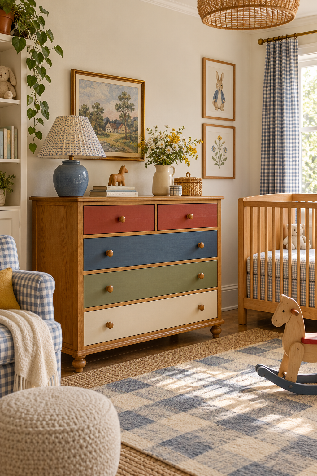 Choose a Color-Block Dresser in a nostalgic 90s-inspired nursery