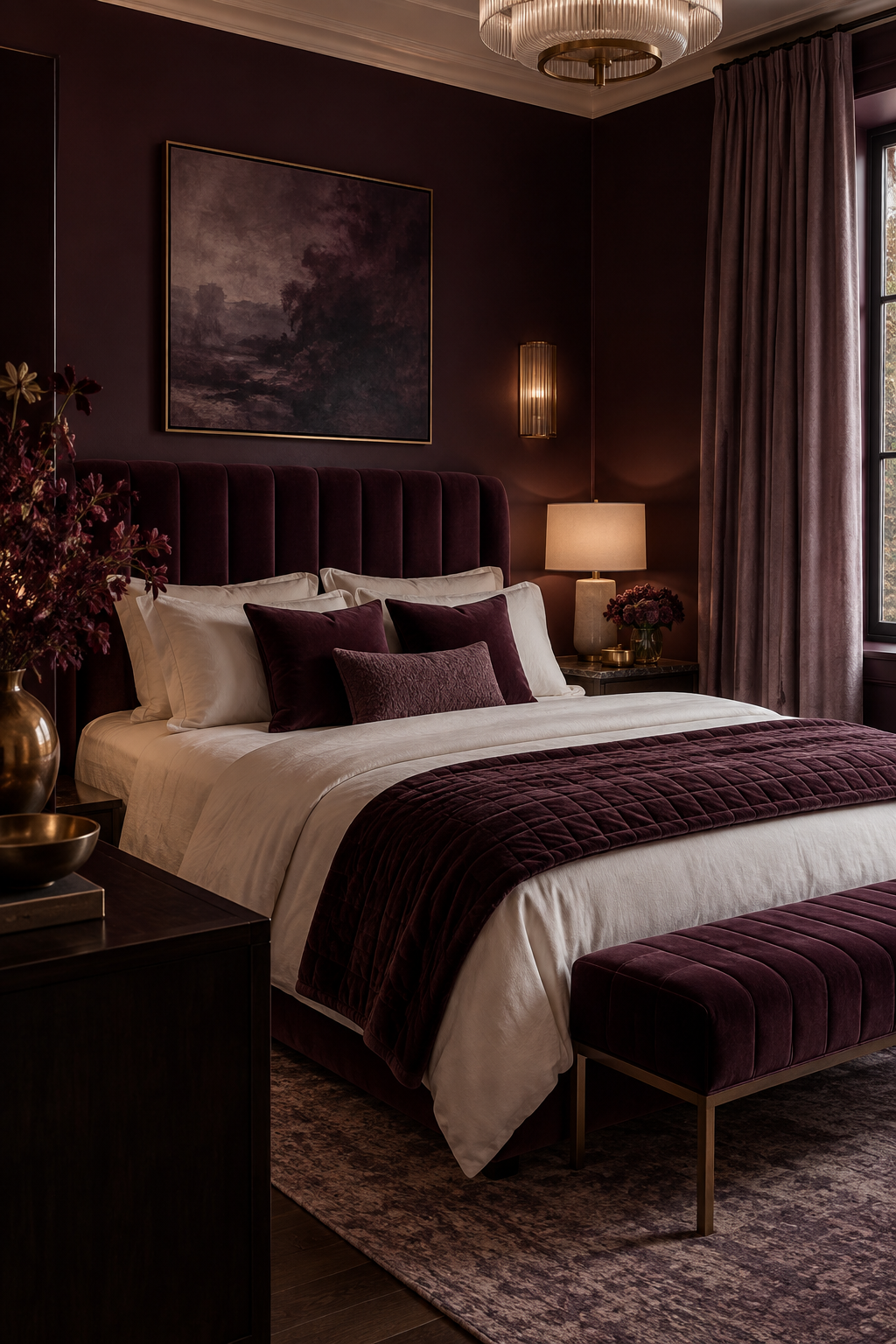 Plum Noir transform the powder room