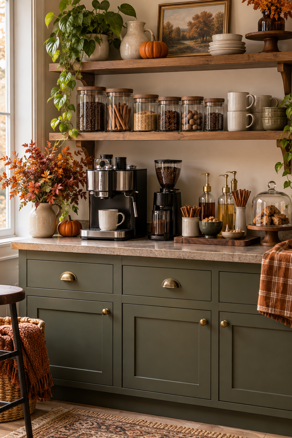 Cinnamon inspired fall coffee bar