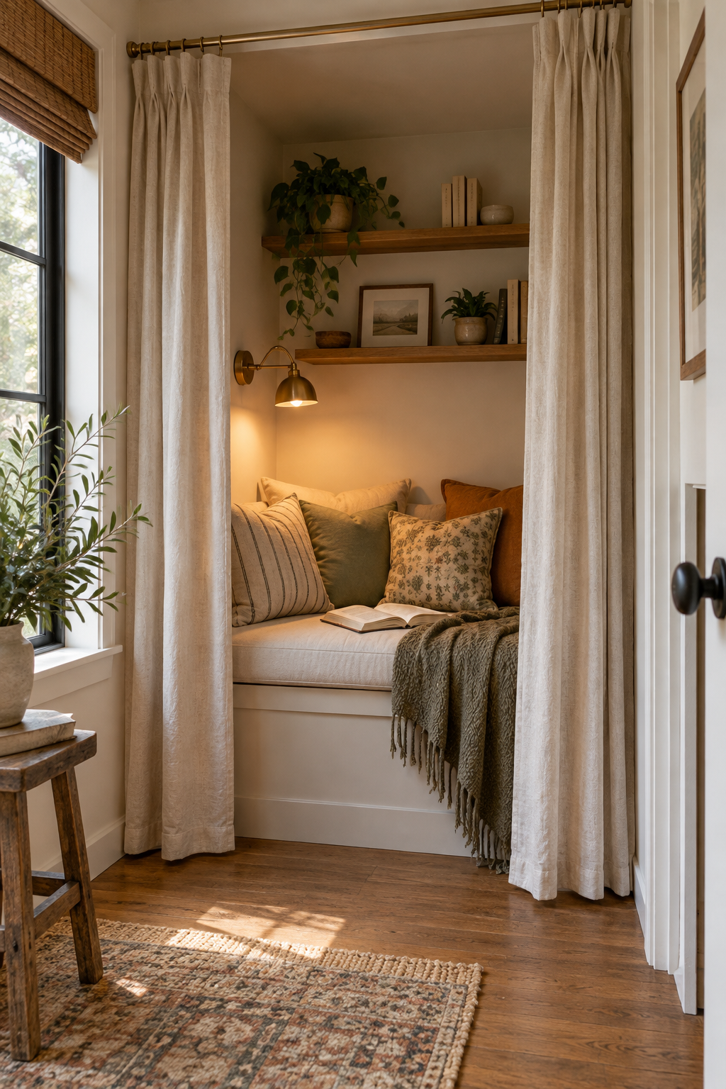 Hang Curtains around an Alcove