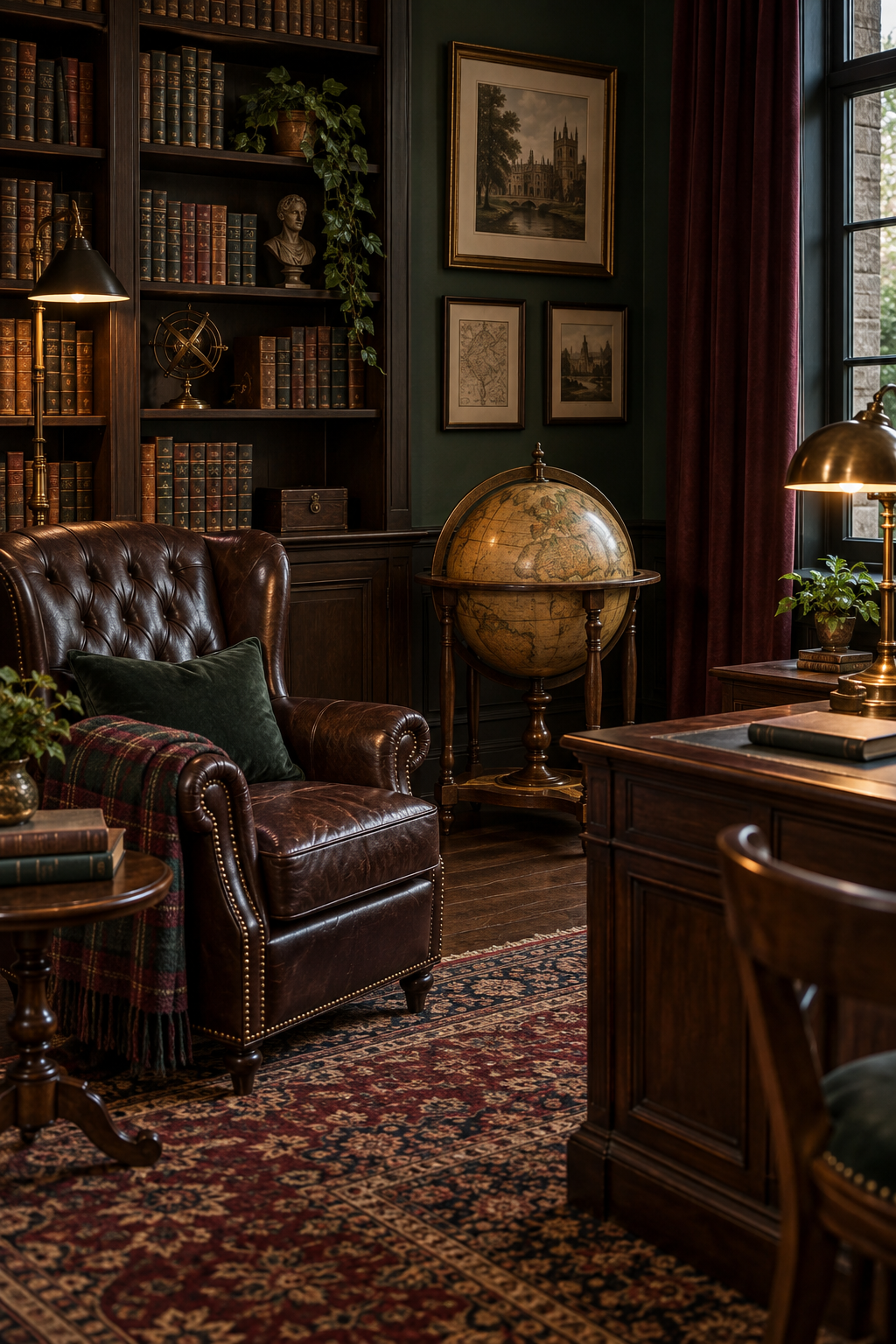Add an Antique Globe to the Study