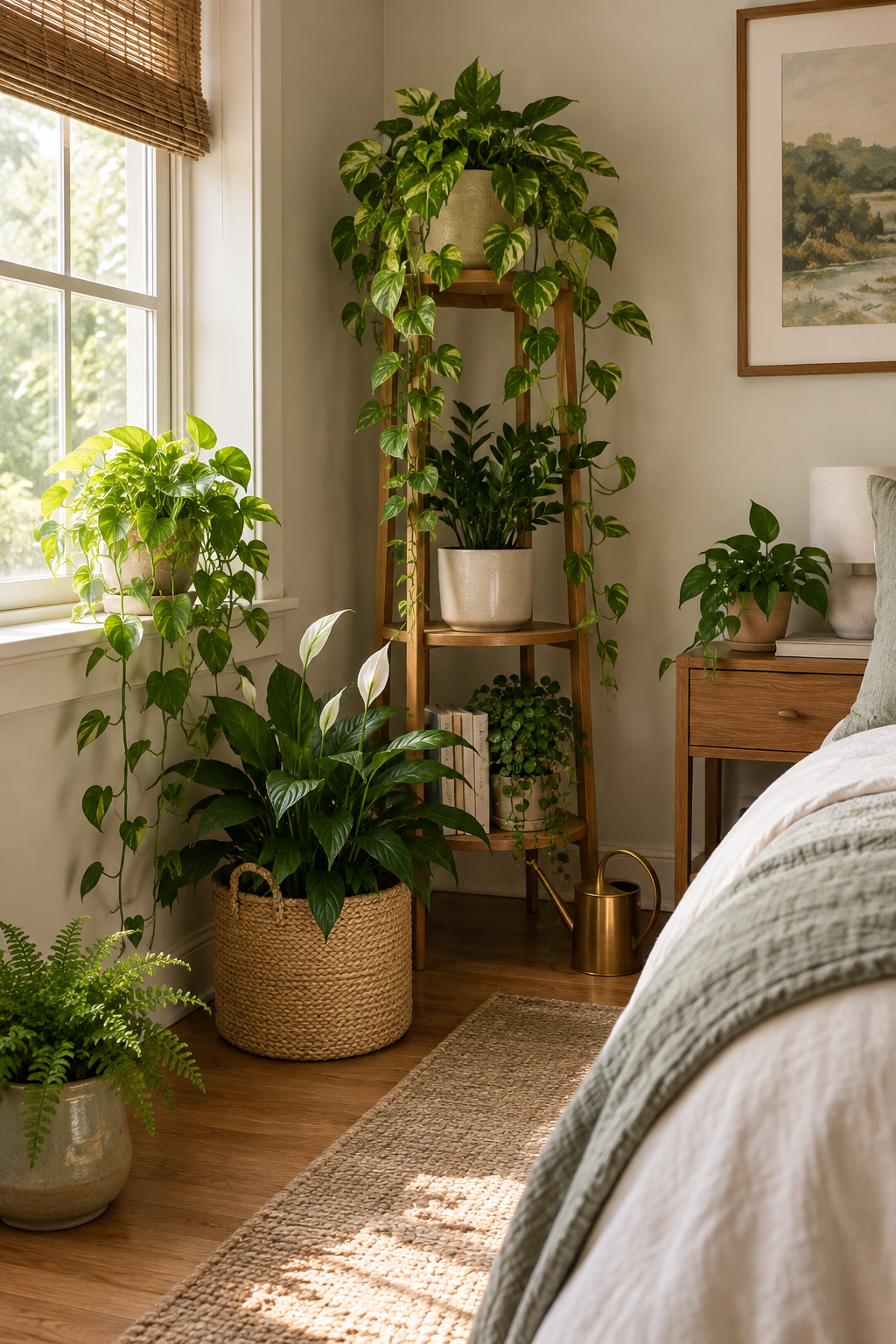 Create a Calm Bedroom Plant Corner