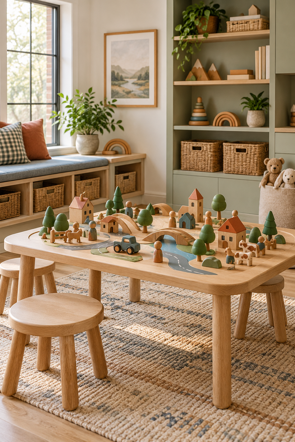 Build a Small-World Play Table in a stylish screen-free playroom