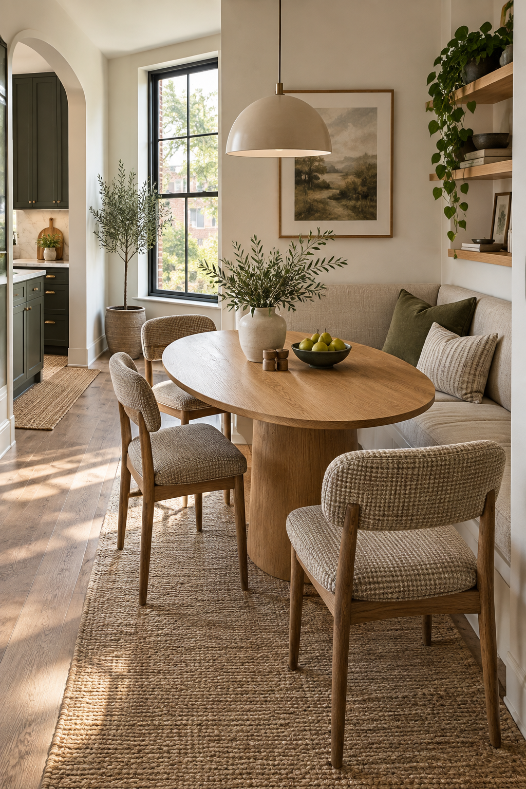 Choose an Oval Table for Easier Circulation