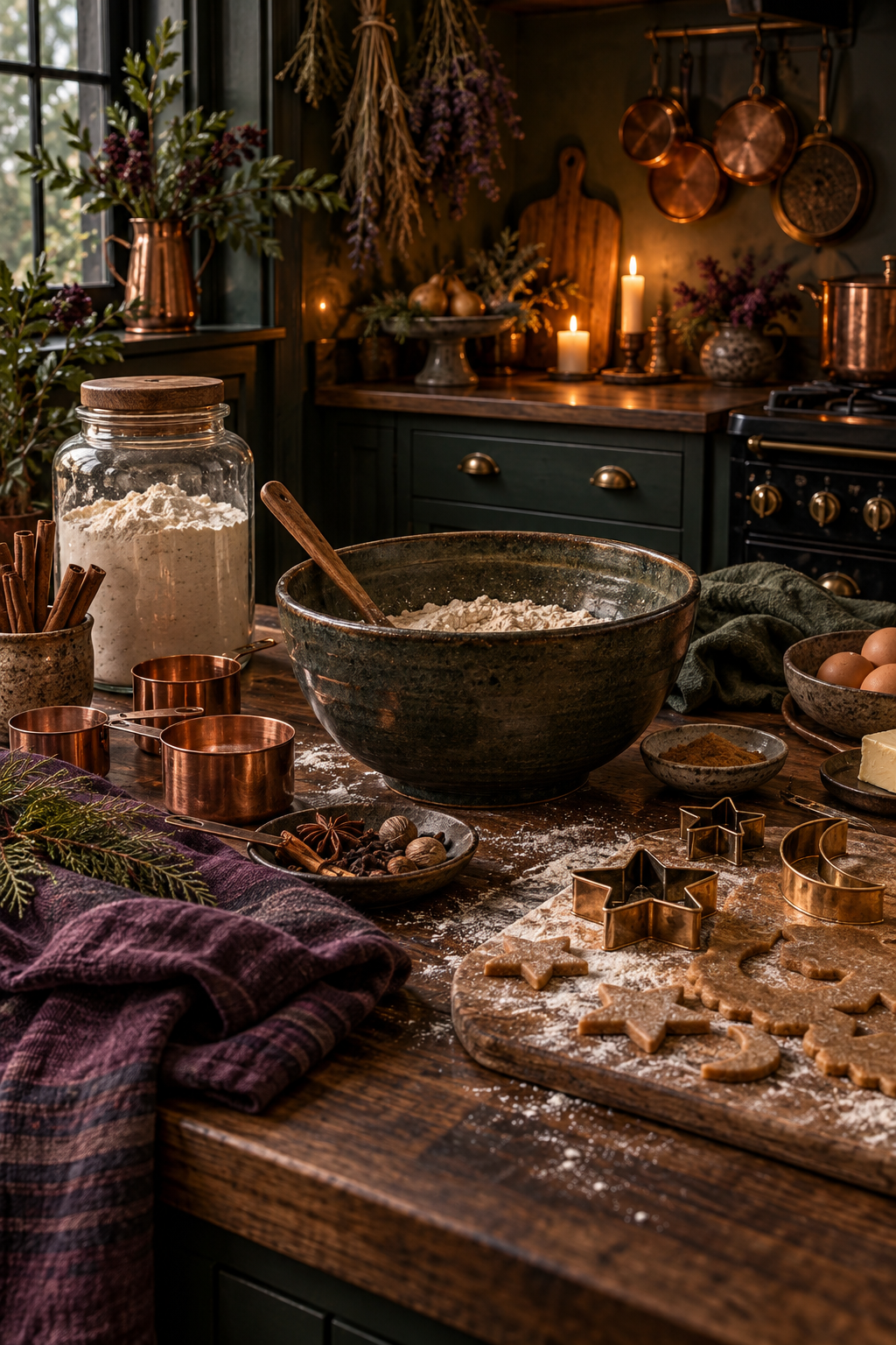 Create a Seasonal Baking Station styled as witchy kitchen decor ideas