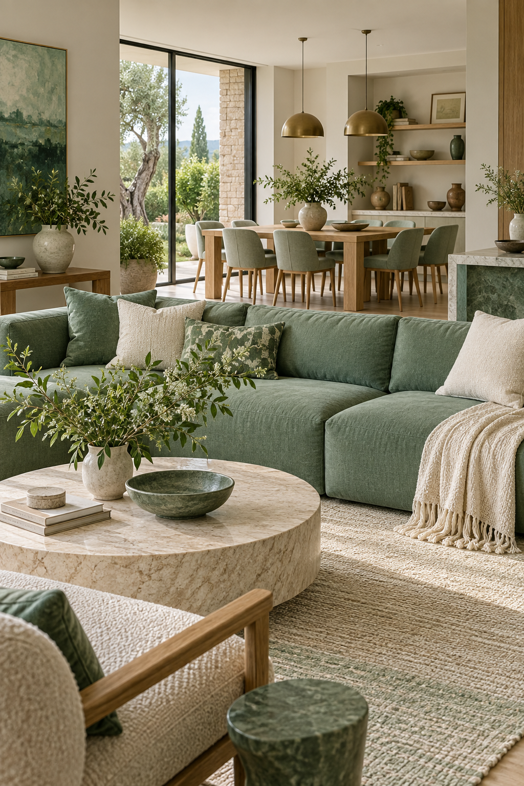 Jade Green frame the fireplace