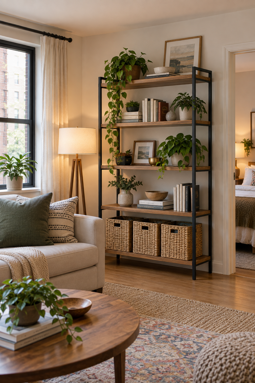 Add Freestanding Shelving for Vertical Storage