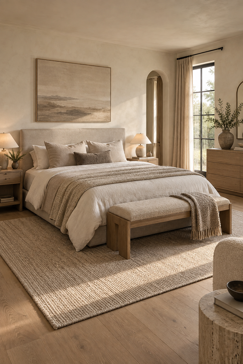 Keep the Bedroom Palette Tonal and Restful