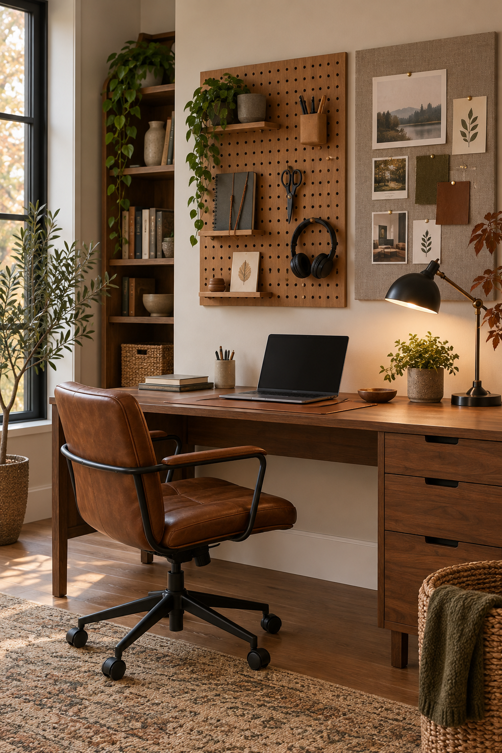 Renter friendly autumn office organizer