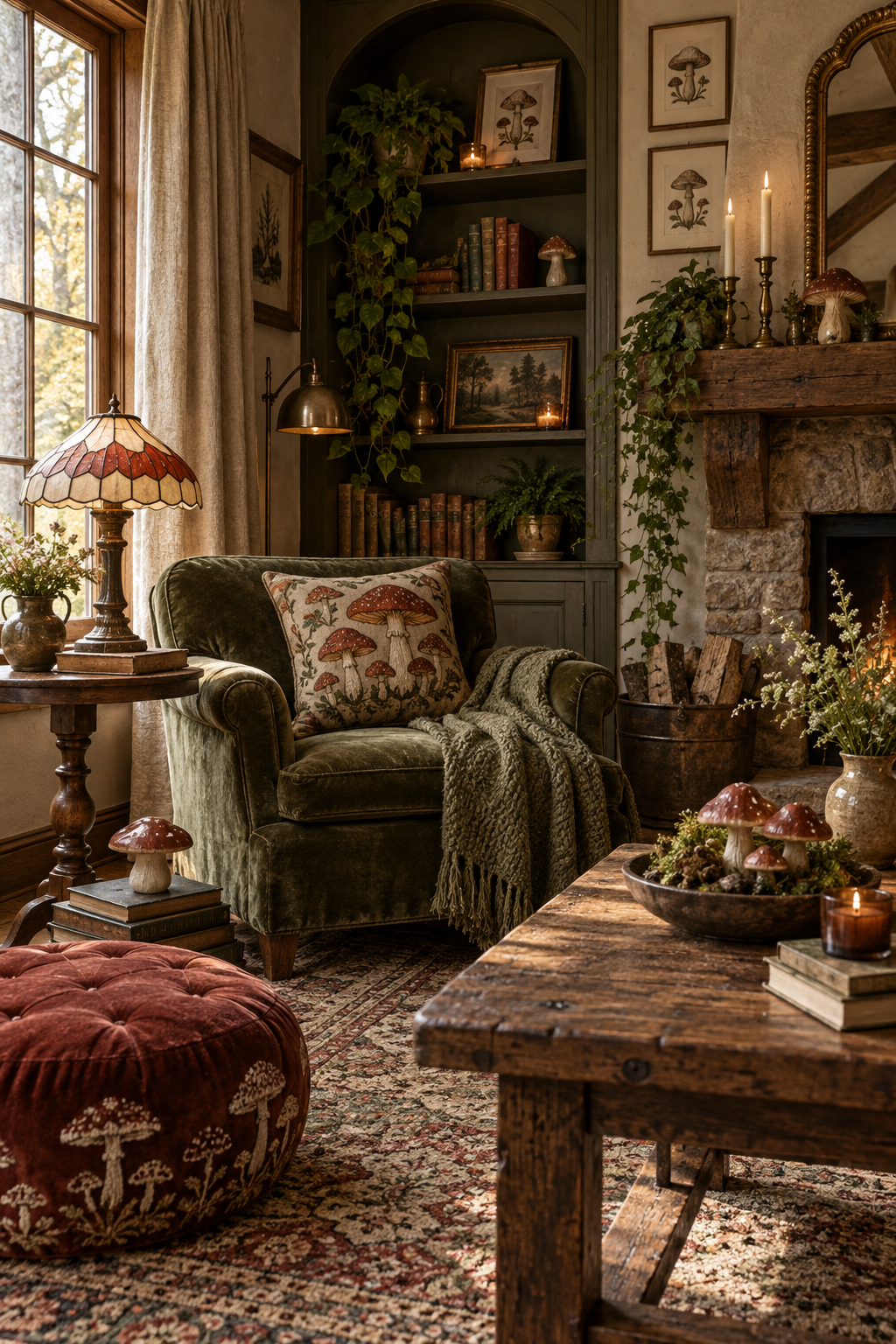 Use a Neutral Mushroom-Tone Color Palette