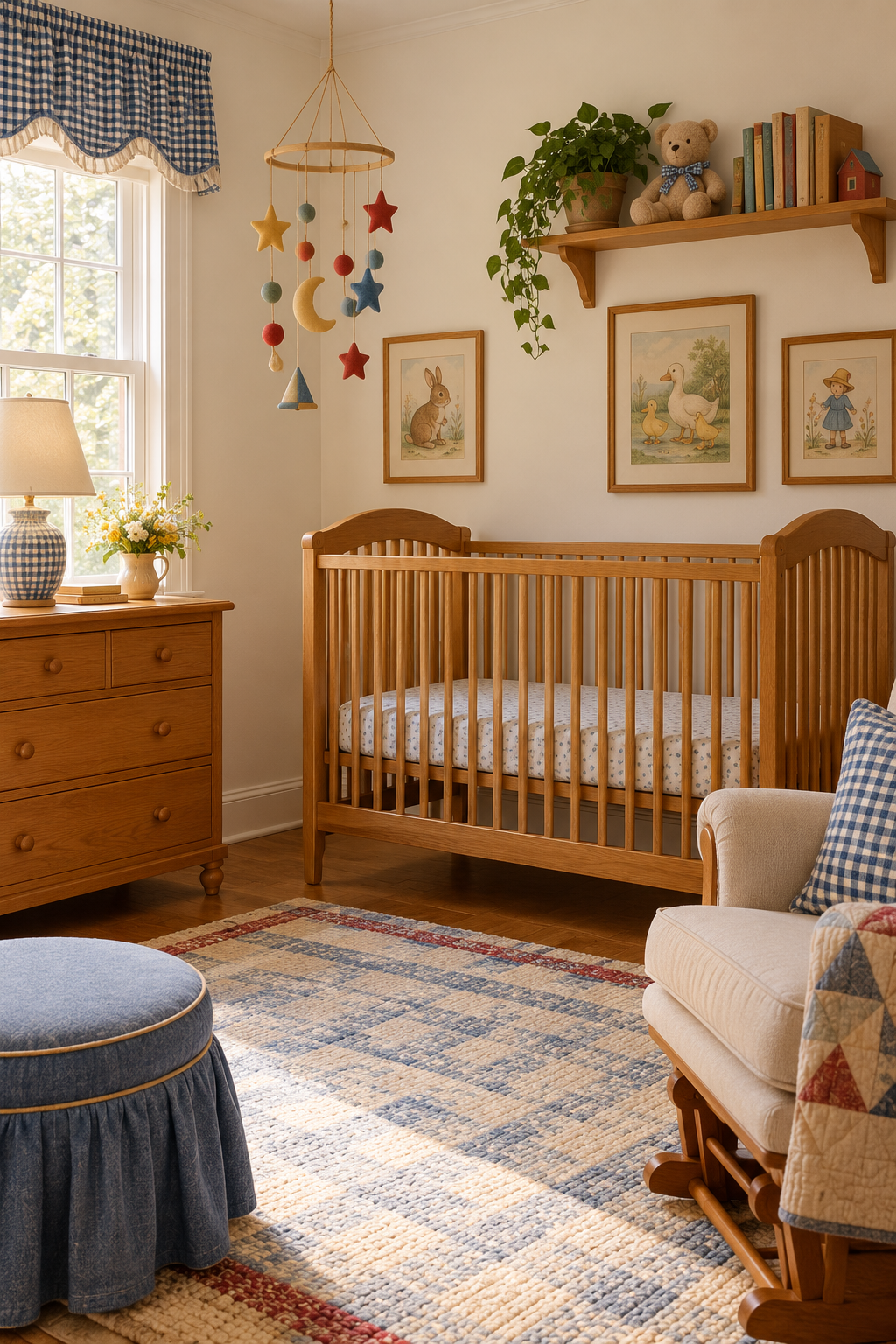 Use a Vintage-Inspired Mobile in a nostalgic 90s-inspired nursery