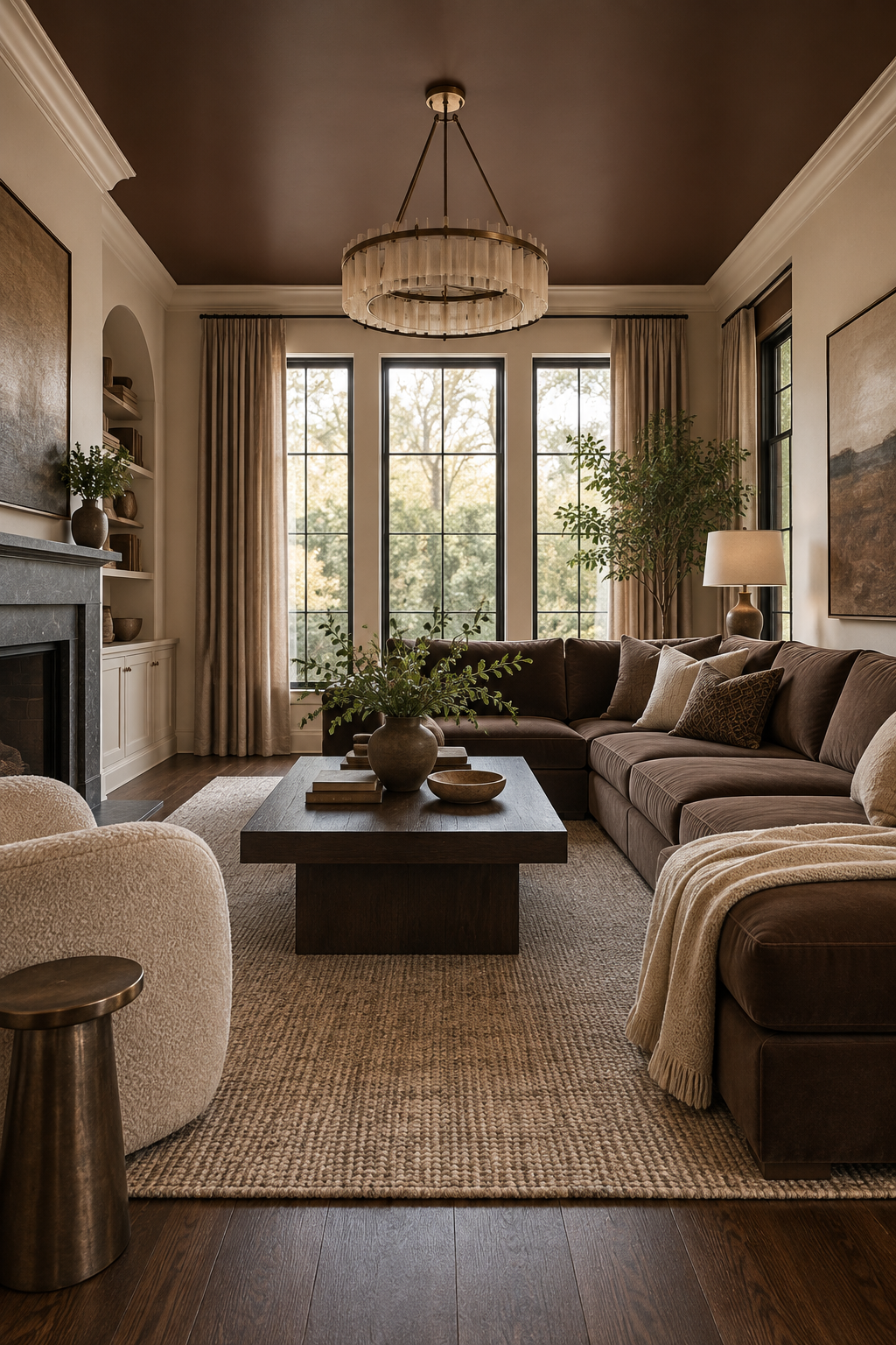 Use Chocolate Brown on the Ceiling