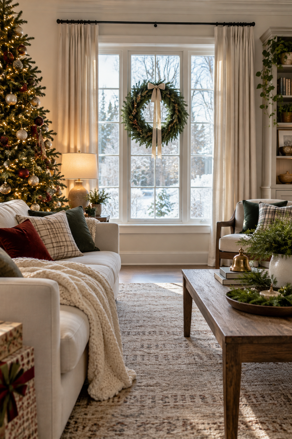 Dress the Windows with Subtle Greenery