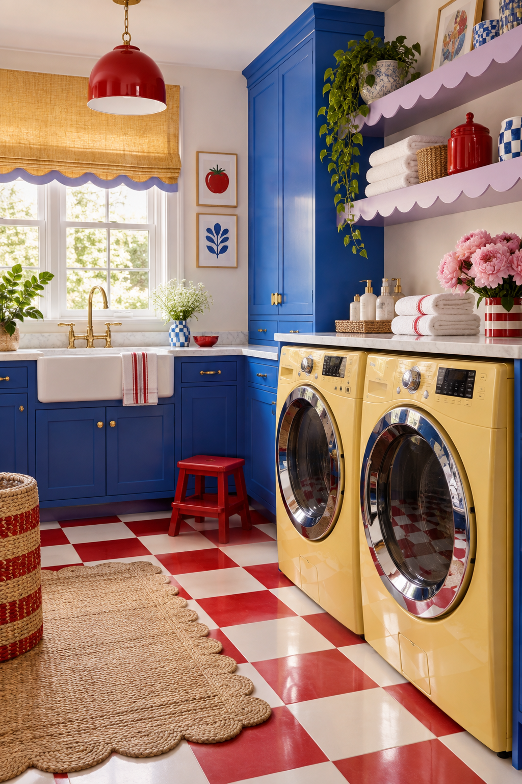 Colorful FunHaus laundry room
