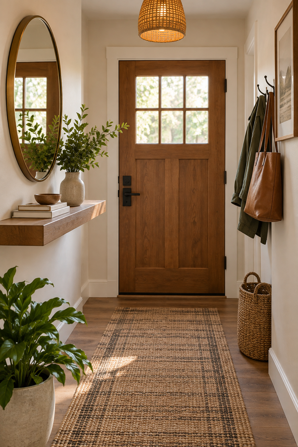 Use a Shelf in a Tiny Entry