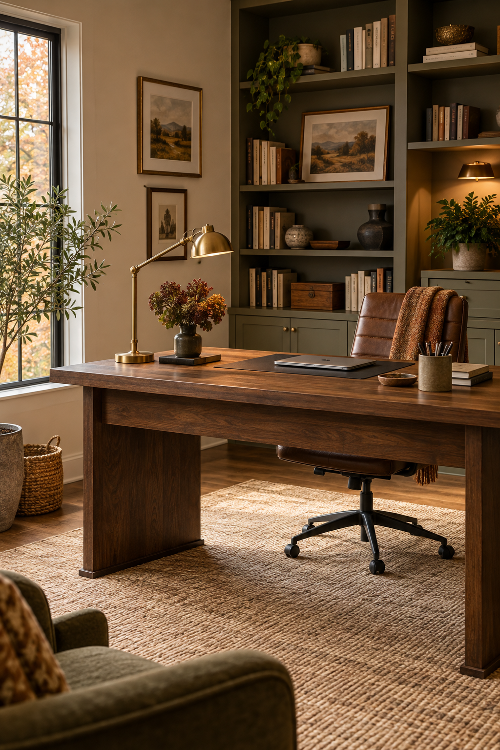 Budget cozy fall office refresh
