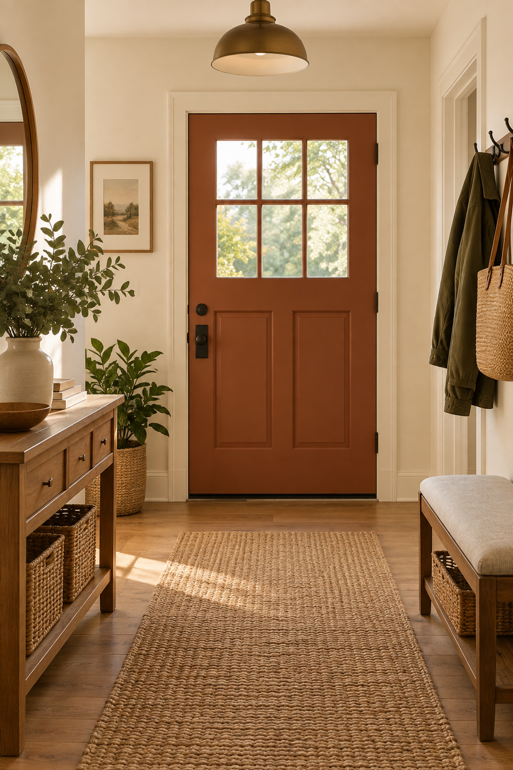 Paint the Interior Door a Warm Color