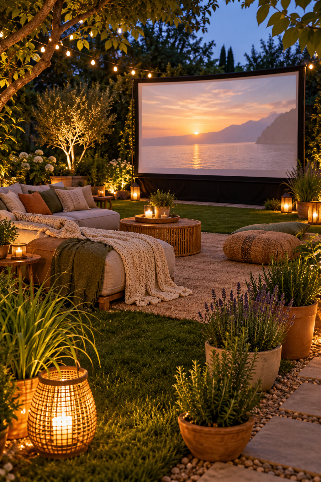 Add Citronella Plants around the Perimeter for a magical garden movie night