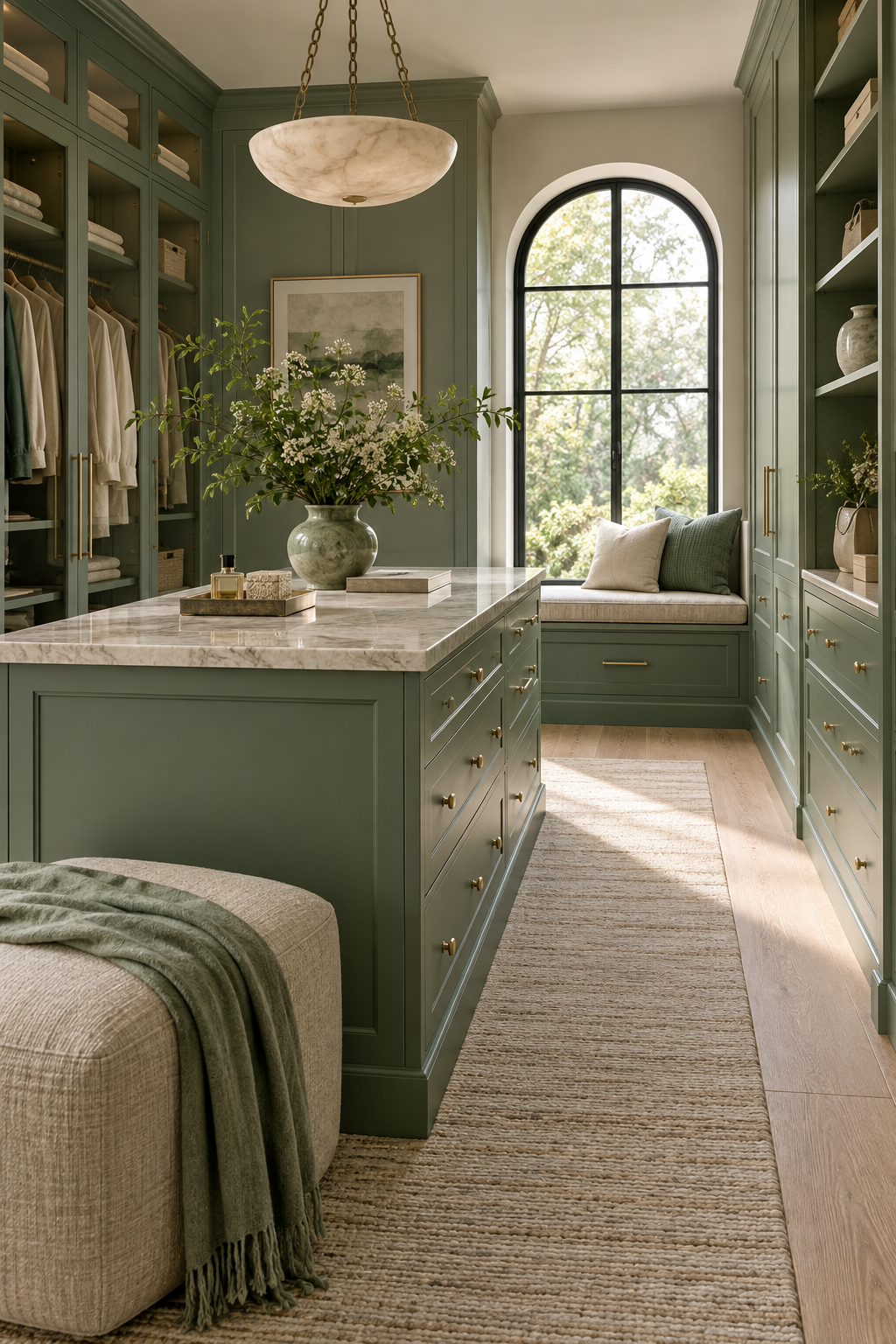 Jade Green soften the media room