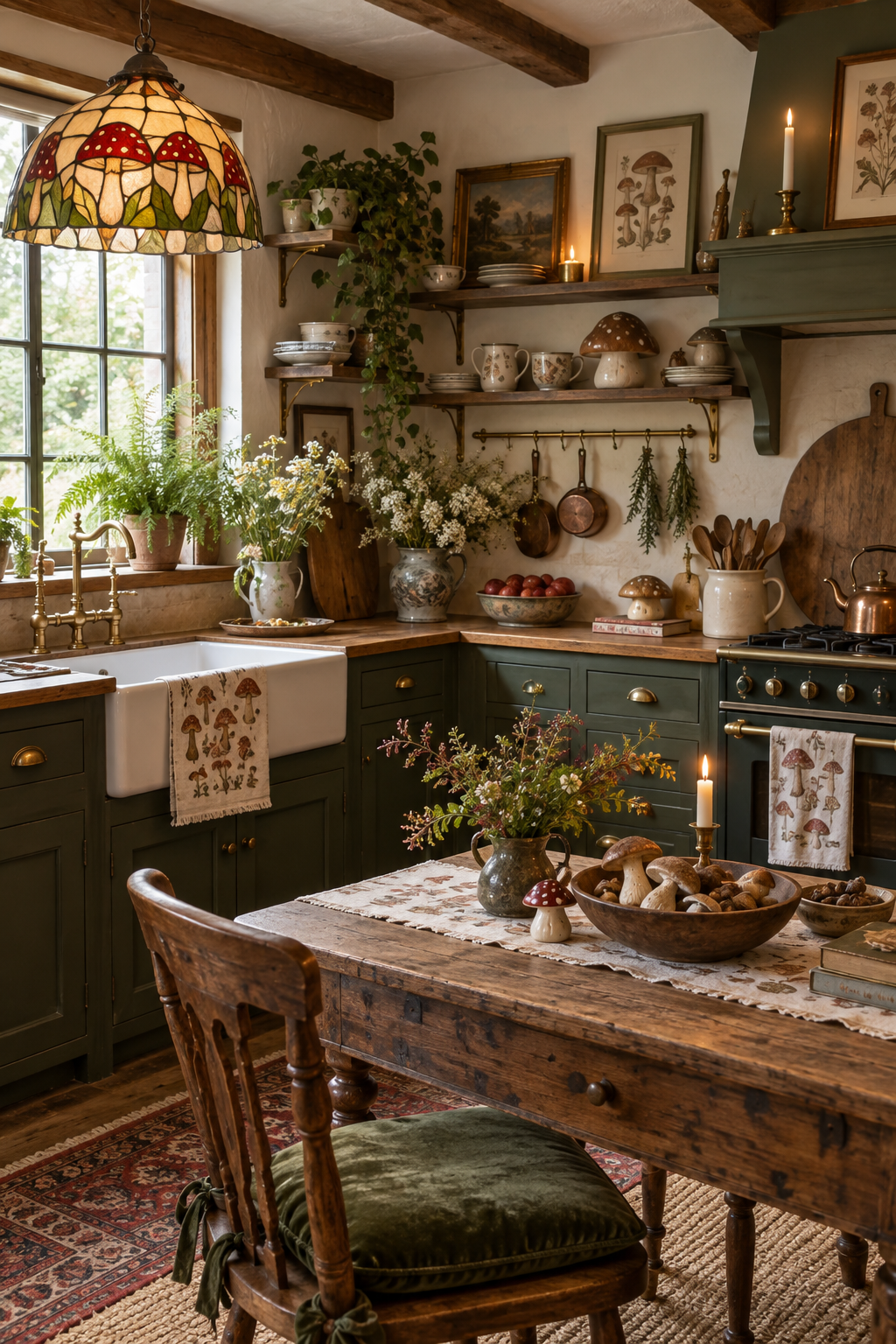Style a Cottage Kitchen with Mushroom Details