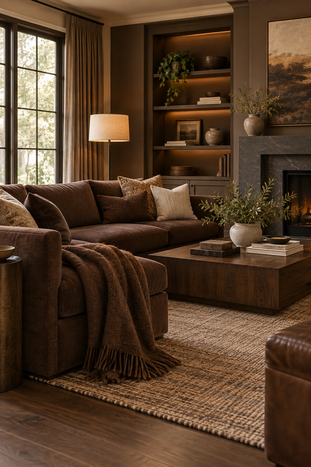 Layer a Brown Wool Throw