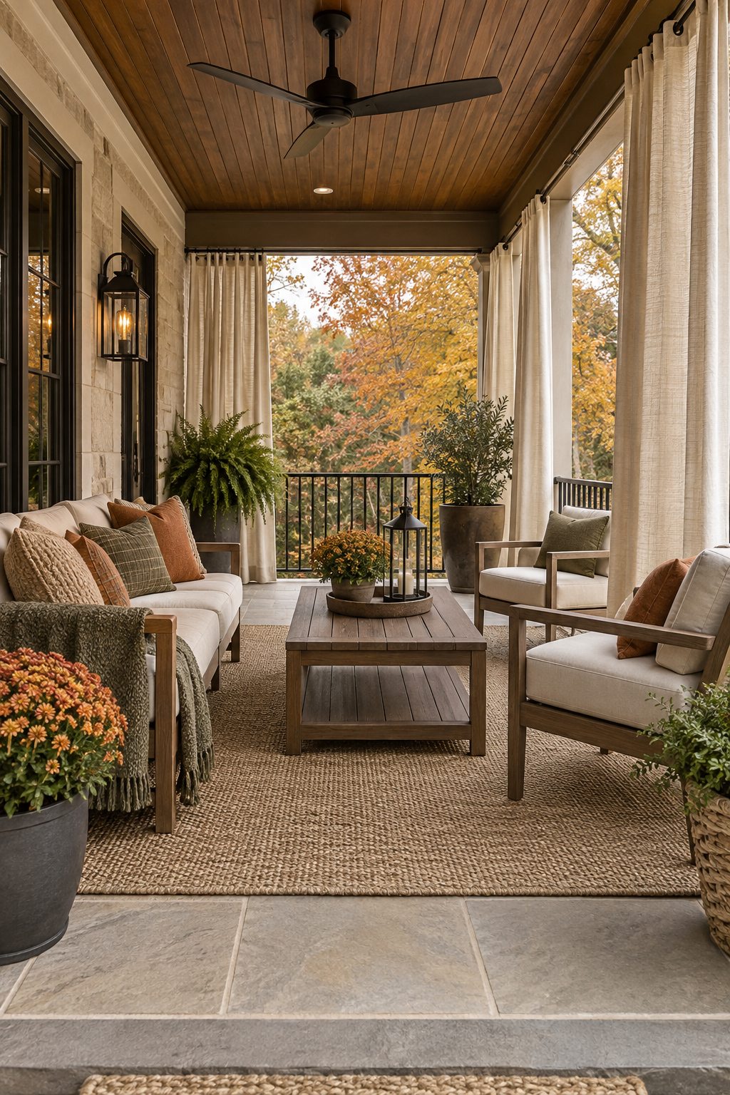 Soften a Covered Porch with Textiles