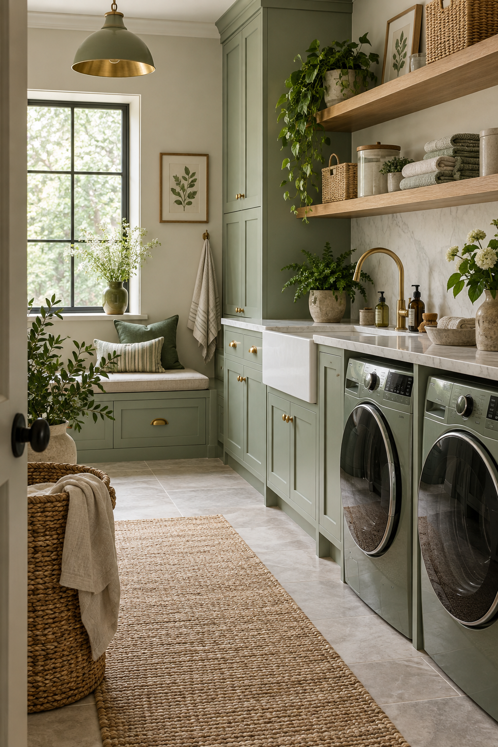 Jade Green organize a dressing area