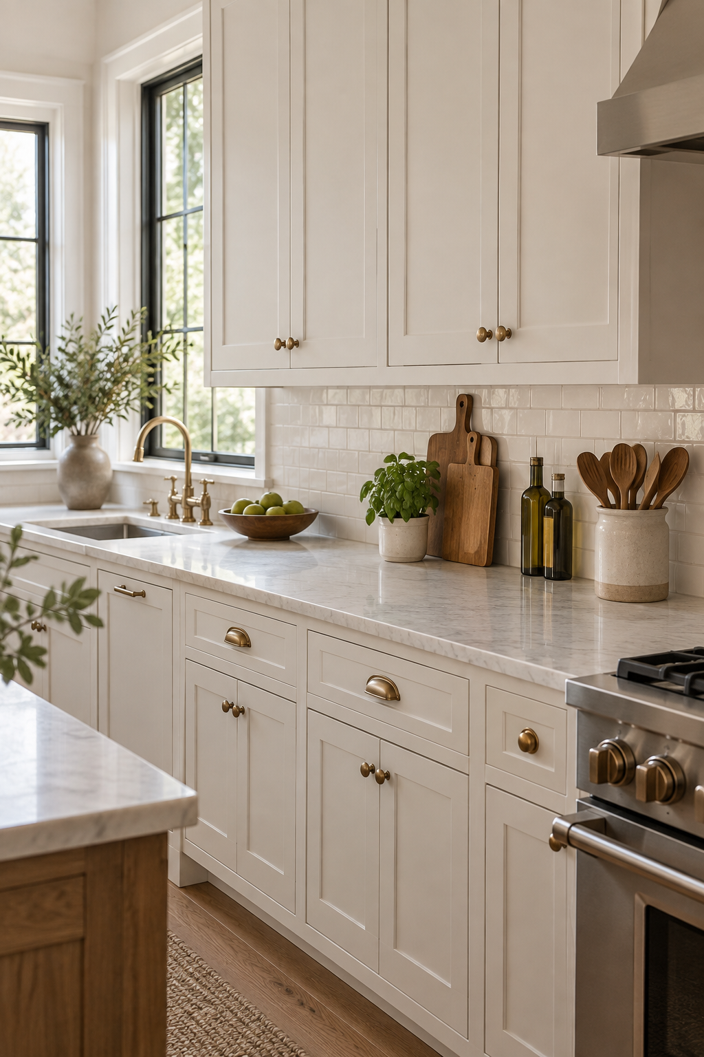 Keep Decor below Upper Cabinet Lines
