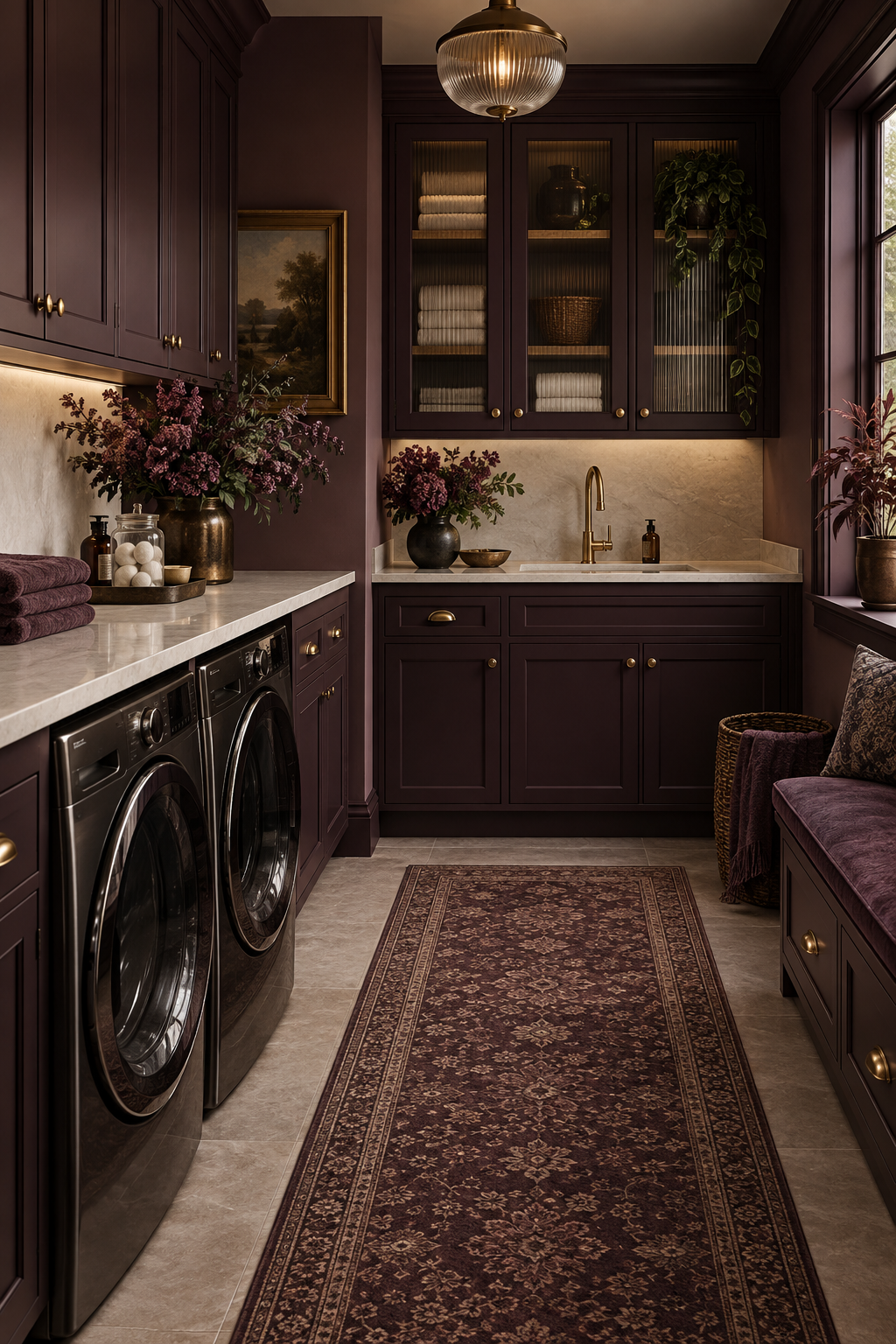 Plum Noir organize a dressing area