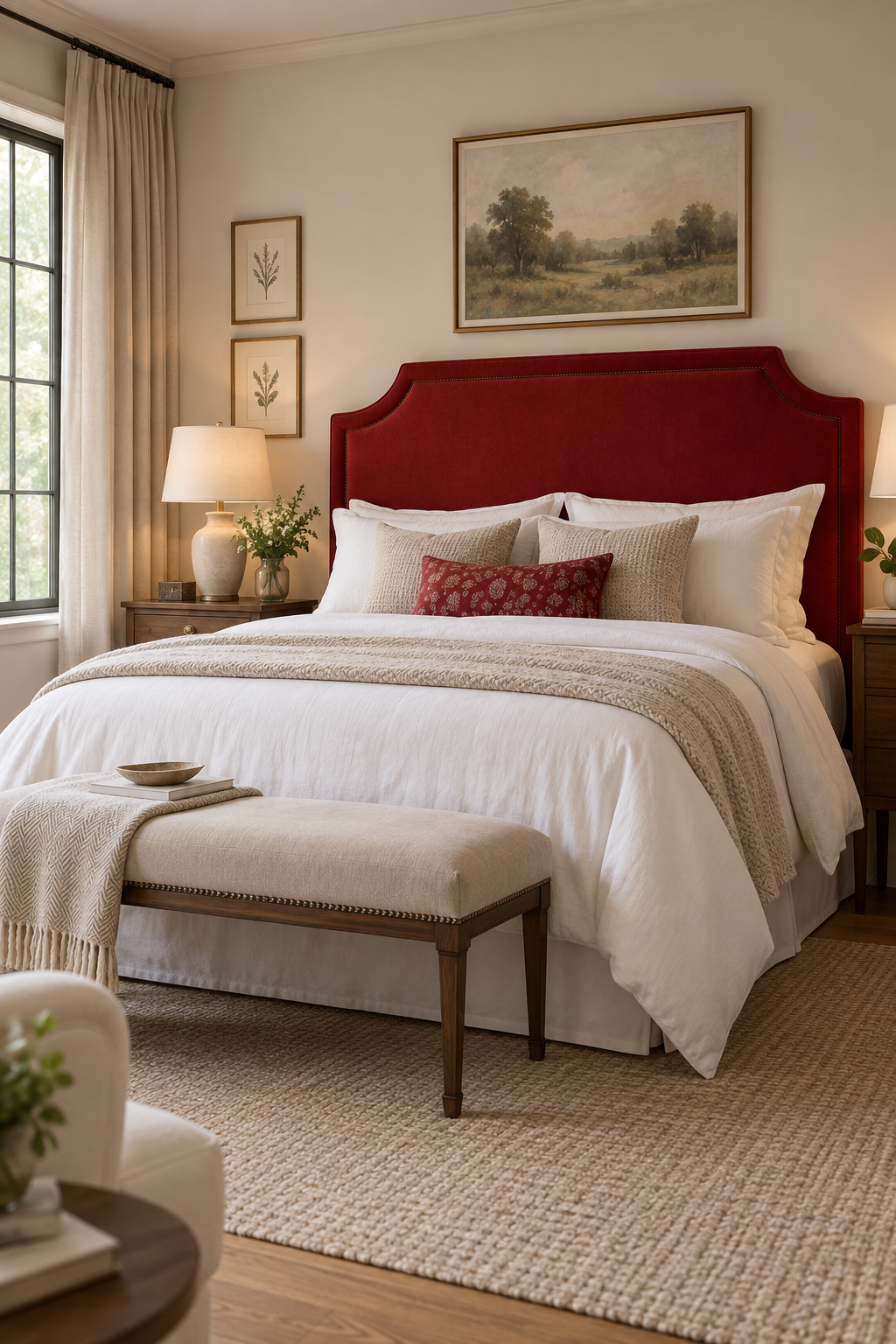 Make a Red Headboard the Bedroom Hero