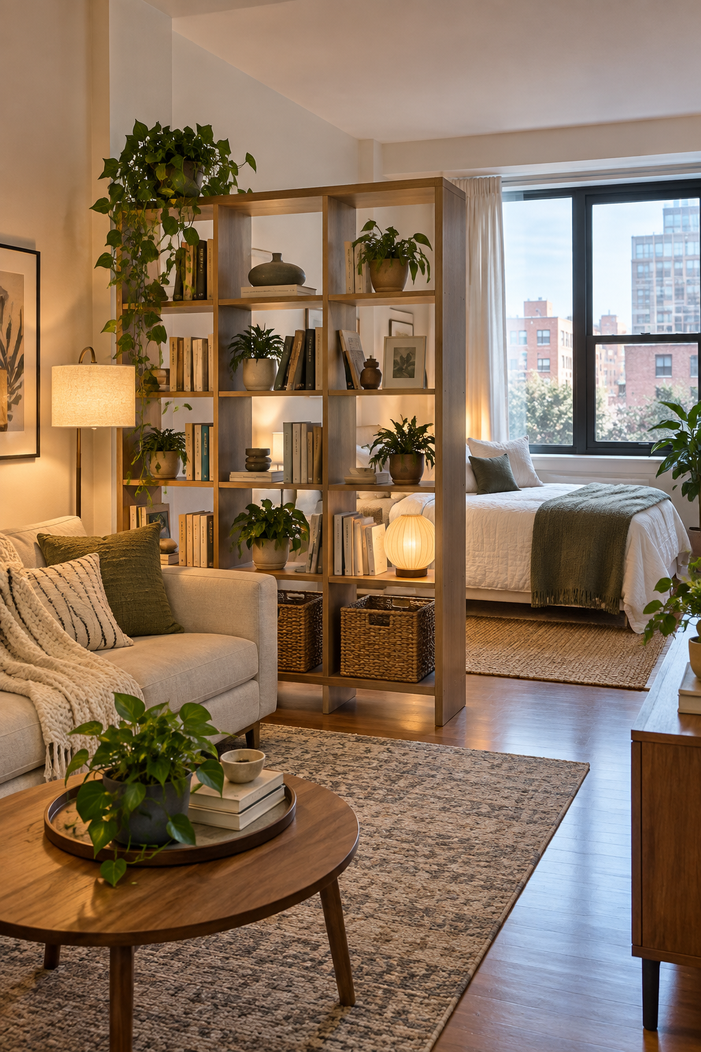 Divide an Open Plan with a Bookcase