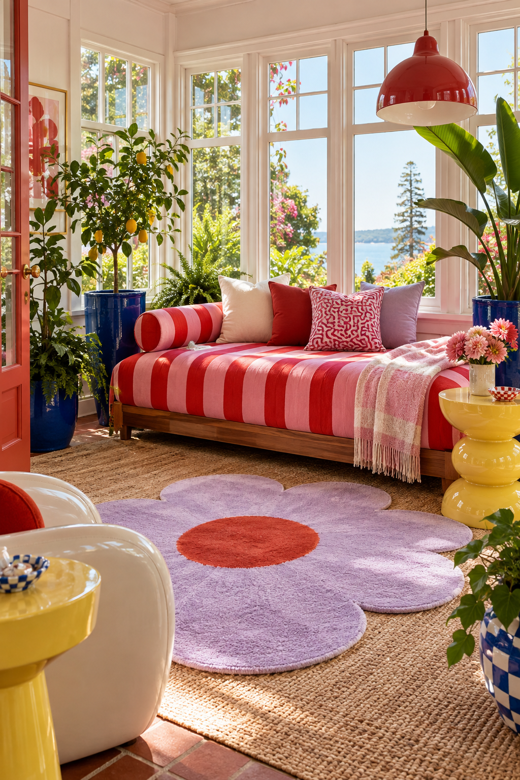 Striped FunHaus sunroom