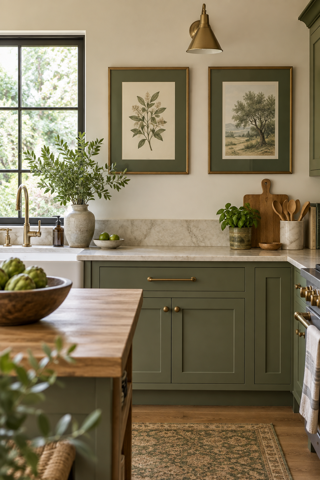 Frame Art with Green Mats