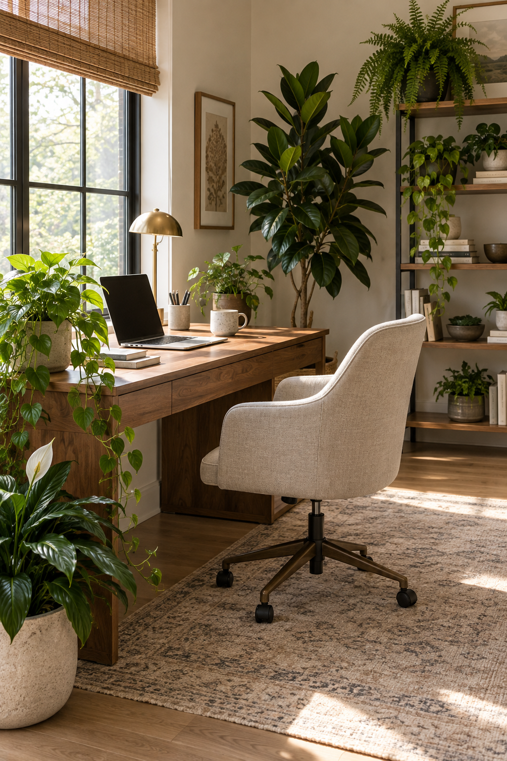 Add Greenery to a Home Office