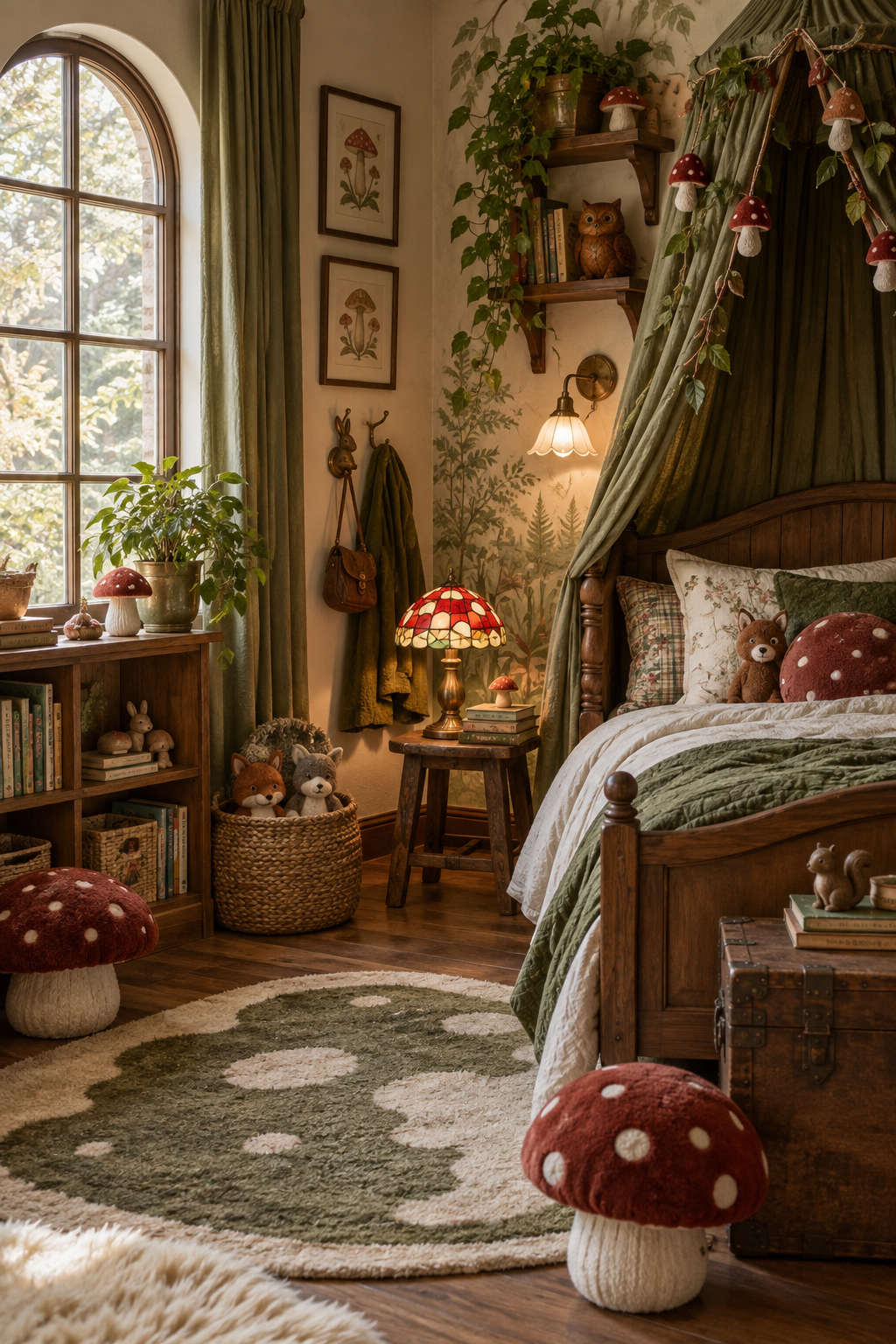 Add Felt Mushrooms to a Children’s Room
