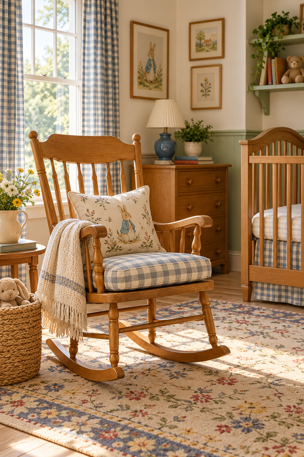 Bring in a Classic Rocking Chair in a nostalgic 90s-inspired nursery