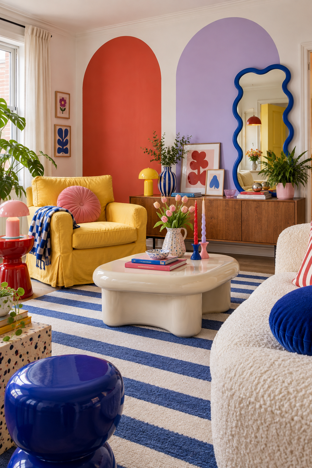 Renter friendly FunHaus living room
