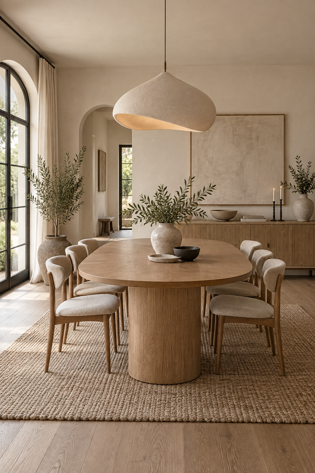 Add a Sculptural Pendant over the Table