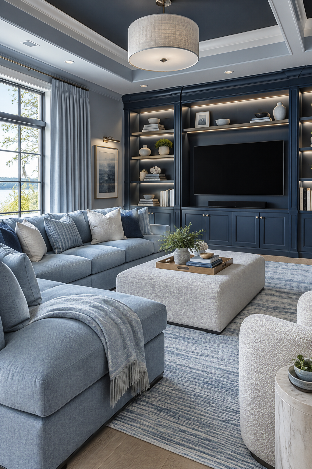 Cool Blue shape a breakfast nook