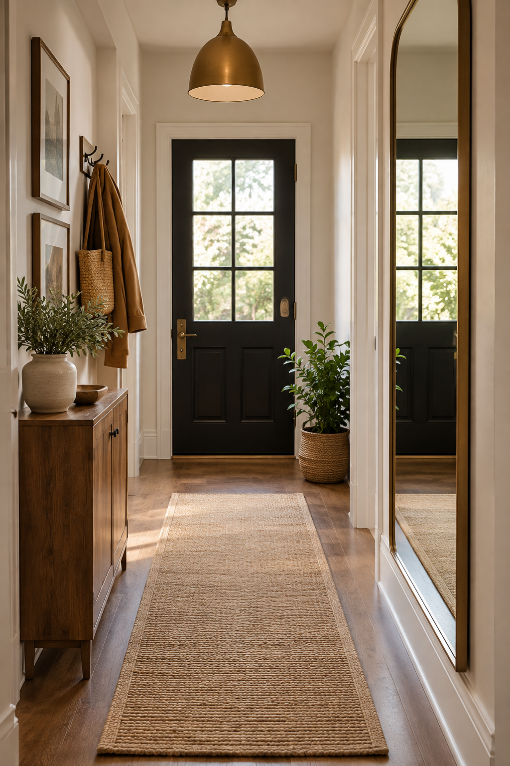 Use a Full-Length Mirror in a Narrow Space
