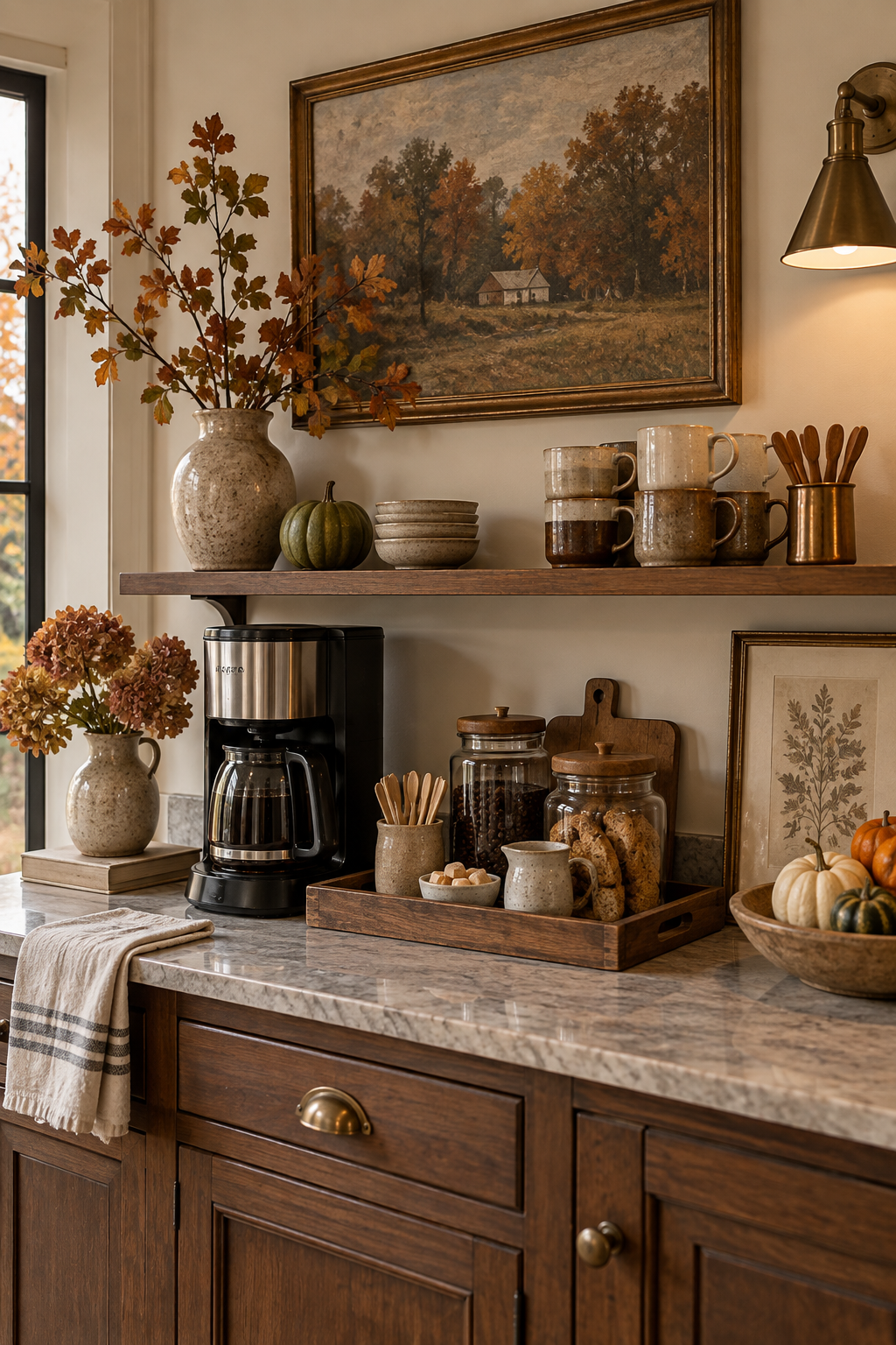 Budget cozy fall coffee bar refresh