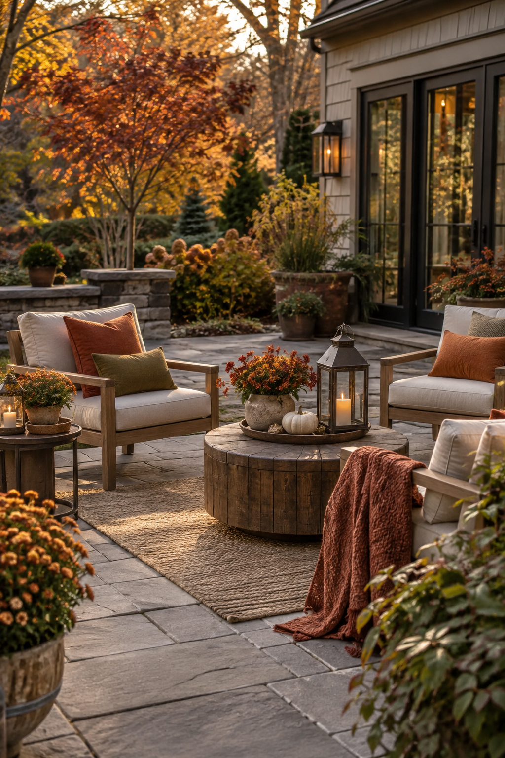 Budget cozy fall patio refresh