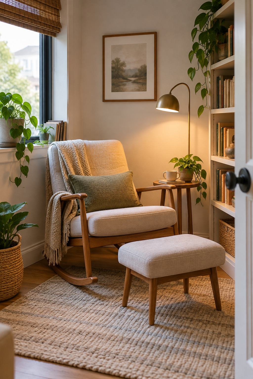Pair a Rocking Chair with a Footstool